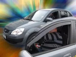 Дефлекторы окон Kia Rio II (JB; 05-11) 5D HB - Heko (вставные) 3