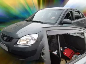 Дефлекторы окон Kia Rio II (JB; 05-11) 5D HB - Heko (вставные) 4