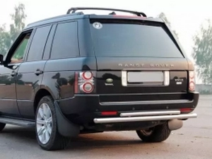 Защита задняя Range Rover III Vogue (L322; 02-12) - труба двойная 2