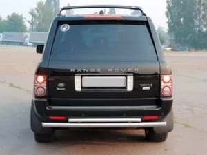 Защита задняя Range Rover III Vogue (L322; 02-12) - труба двойная 3