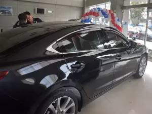Дефлектори вікон Mazda 6 III (GJ; 12-24) Седан - Hic (з хром молдингом) 7