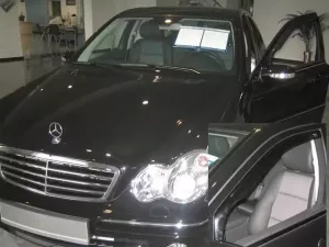 Дефлекторы окон Mercedes C W203 (00-07) Sedan - Heko (вставные) 4