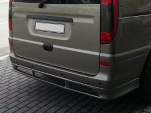 Накладка задняя Mercedes Vito W639 (03-14) - два выхлопа 2