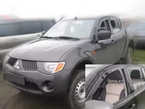 Дефлекторы окон Mitsubishi L200 IV (06-15) 2D/4D - Heko (вставные) 4