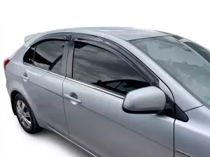 Дефлектори вікон Mitsubishi Lancer X (07-15) - Hic (накладні) 5