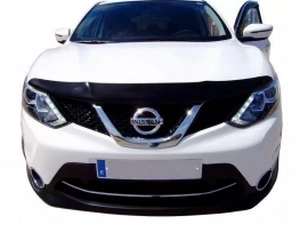 Хром на передний бампер Nissan Qashqai II (J11; 14-17) 4