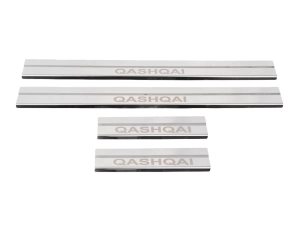 Накладки на пороги Nissan Qashqai II (J11; 14-21) - Carmos