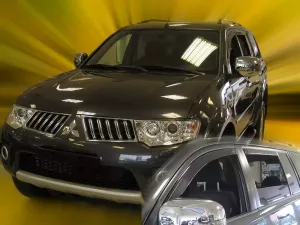 Дефлекторы окон Mitsubishi Pajero Sport II (09-15) - Heko (вставные) 4
