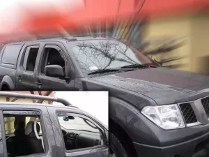 Дефлекторы окон Nissan Navara III (D40; 05-14) 4D - Heko (вставные) 4
