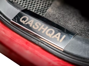 Накладки на внутренние пороги Nissan Qashqai I (J10; 07-13) 4