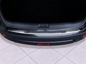 Накладка на задний бампер Nissan Qashqai I (J10; 07-13) - Avisa (стальная) 3