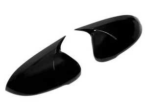 Накладки на зеркала Opel Astra H (10-14) - Bat стиль (чёрные)