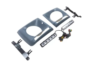 Рамки на фари Mercedes G W463 (02-12) - з DRL 5 LED (під фарбування) 2