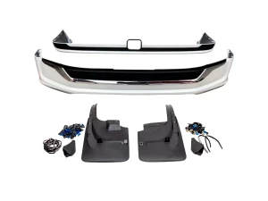 Накладки на бампер Toyota LC 200 (16-21) - GT 2019 стиль (белые) 4