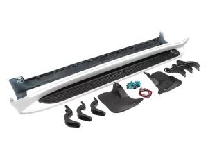 Пороги боковые Toyota LC 200 (07-21) - 2016 стиль (белые) 4