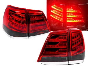 Ліхтарі задні Toyota LC200 (07-15) - Lexus 2012 стиль червоні