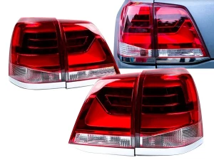 Ліхтарі задні Toyota LC200 (07-15) - 2016 стиль червоні