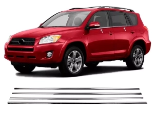 Хром нижние молдинги окон Toyota Rav4 III (06-12) - Carmos