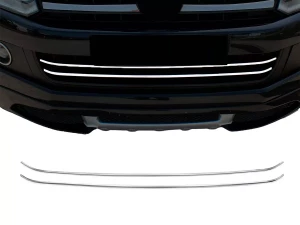 Хром накладки на решітку бампера VW Amarok I (10-16) - 2 шт