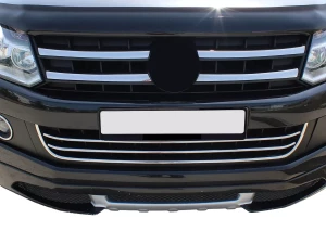 Хром накладки на решітку бампера VW Amarok I (10-16) - 2 шт 7