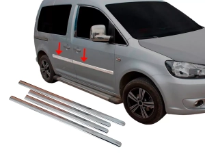 Хром молдинг дверний VW Caddy III (2K; 04-15) короткий - Carmos
