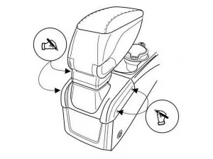 Подлокотник VW Golf V (03-08) - на винтах 6