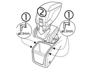 Подлокотник VW Golf V (03-08) - на винтах 7