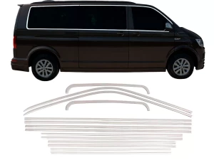 Хром повне обведення вікон VW T6 / T6.1 (15-23) довгий 1 двері 1