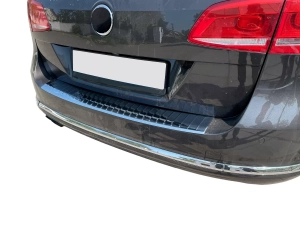 Накладка на бампер VW Passat B7 (11-15) Универсал - Nitto (хром) 8