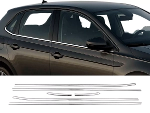Хром нижні молдинги вікон VW Polo V (6R; 09-17) 5D Htb
