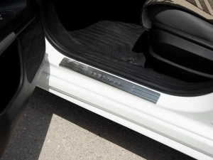 Накладки на пороги VW Polo V (6R; 09-17) - Omsa 4