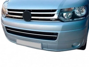 Хром накладка на решётку бампера VW T5+ (10-15) рестайлинг 4