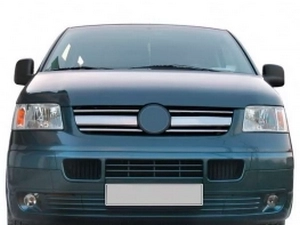Хром накладки на решётку VW T5 Transporter (03-10) - широкие 4
