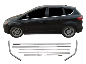 Хром нижні молдинги вікон Ford C-Max II (10-19)