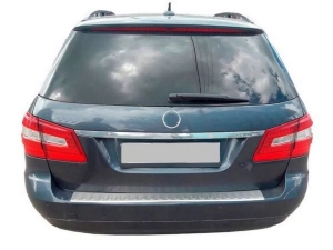 Накладка на бампер Mercedes S212 (09-13) Универсал - Omsa (серебряная) 2