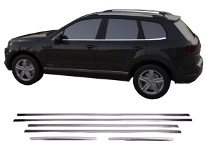 Хром нижні молдинги вікон VW Touareg II (7P; 10-18)