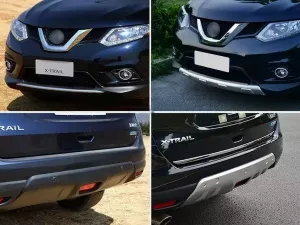 Накладки под бампера Nissan X-Trail T32 (14-16) - нержавейка 8