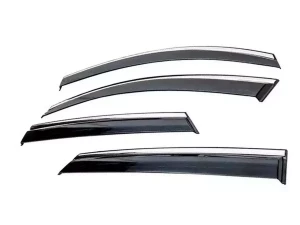 Дефлекторы окон Hyundai Tucson III (TL; 16-21) - Hawk (с хром молдингом)