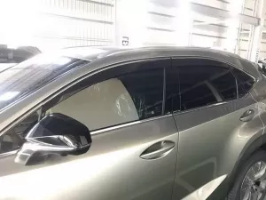 Дефлекторы окон Lexus NX I (AZ10; 15-21) - Hic (с хром молдингом) 2