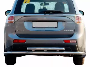 Защита задняя Mitsubishi Outlander III (13-21) - труба двойная