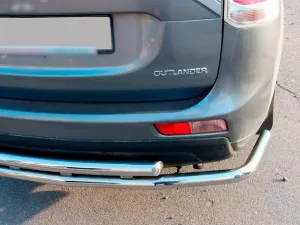 Защита задняя Mitsubishi Outlander III (13-21) - труба двойная 2