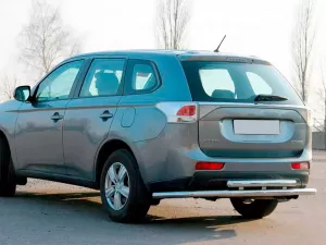 Защита задняя Mitsubishi Outlander III (13-21) - труба двойная 3