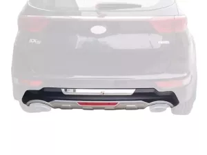 Накладка на задний бампер Kia Sportage IV (QL; 16-18) - два выхлопа