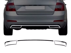 Хром заднього дифузора Skoda Octavia A7 (13-19) - Carmos