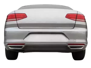 Хром имитаторы насадок диффузора VW Passat B8 (15-19) - R-Line стиль 5