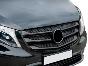 Хром накладки на решётку Mercedes Vito / V W447 (14-19) - чёрные 5