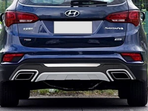 Накладки на бампера Hyundai Santa Fe III (17-18) рестайлінг 4