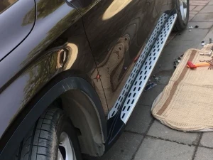 Пороги боковые Mercedes GLA X156 (13-20) - оригинал стиль 4