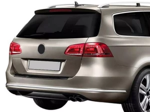 Накладка на бампер VW Passat B7 (11-15) Универсал - Omsa (чёрная) 4