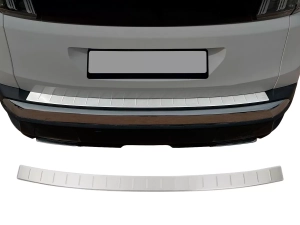 Накладка на задній бампер Peugeot 3008 II (P84; 17-23) - Omsa (срібна)